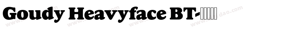 Goudy Heavyface BT字体转换